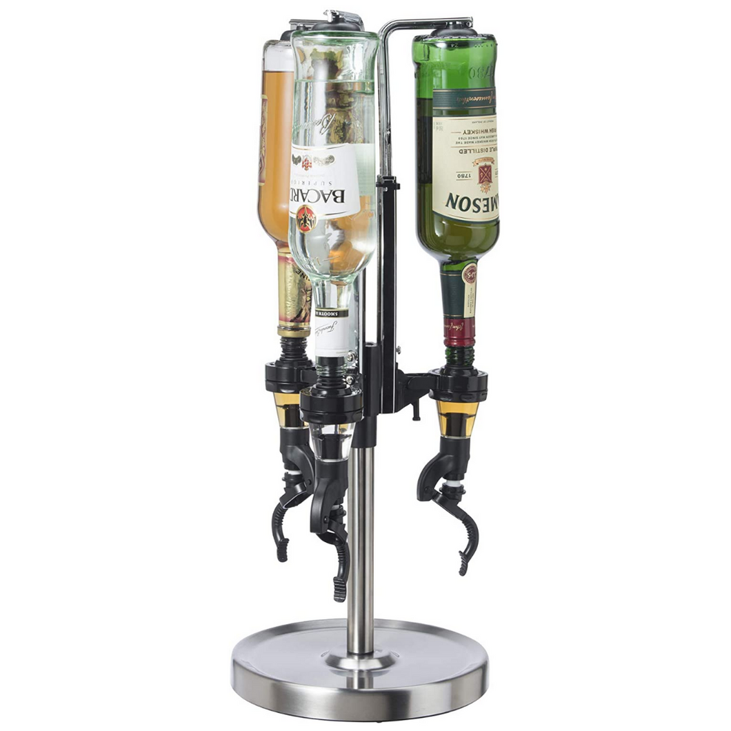 3-Bottle Revolving Liquor Dispenser
