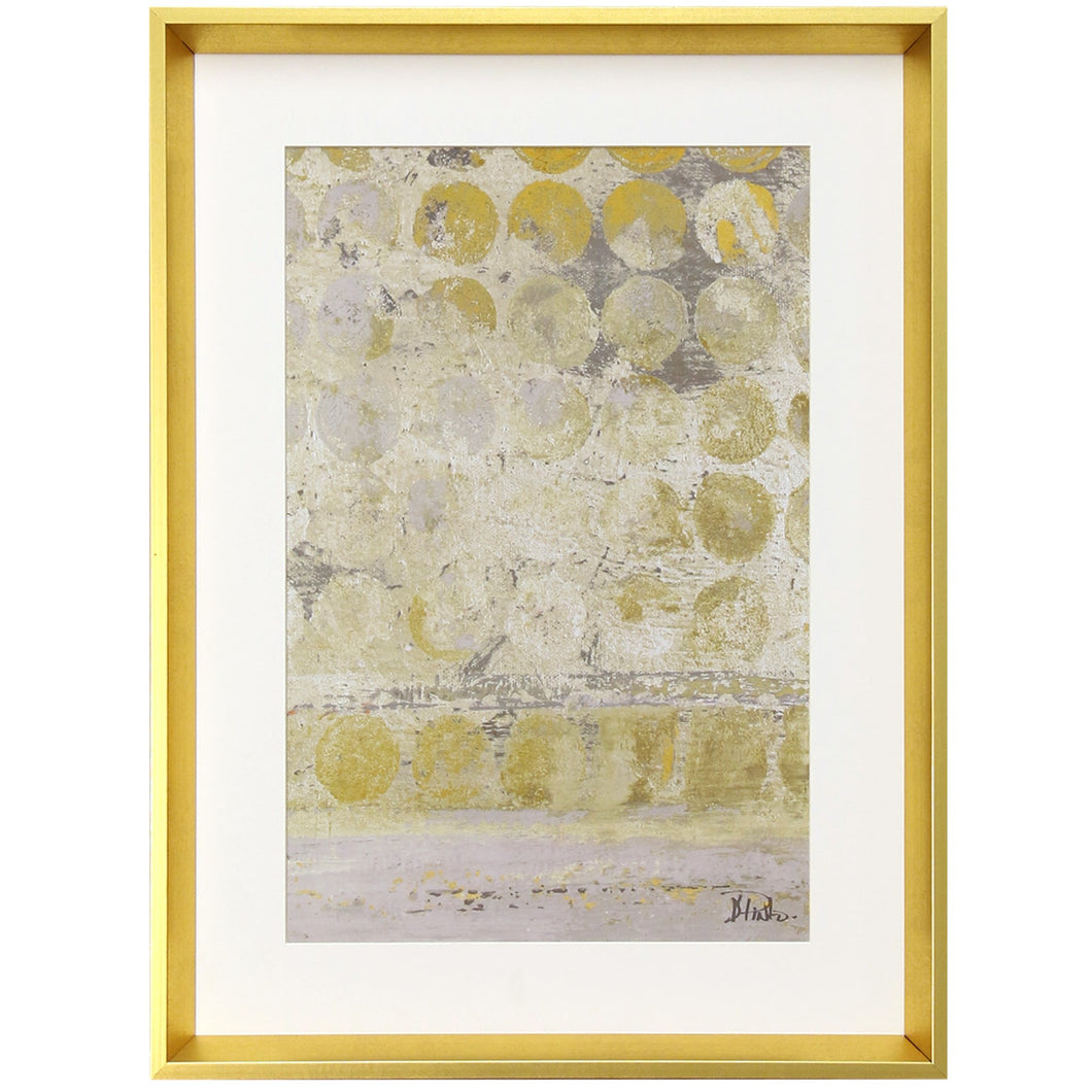 GOLD ABSTRACT PRINT I - GOLDEN FRAME