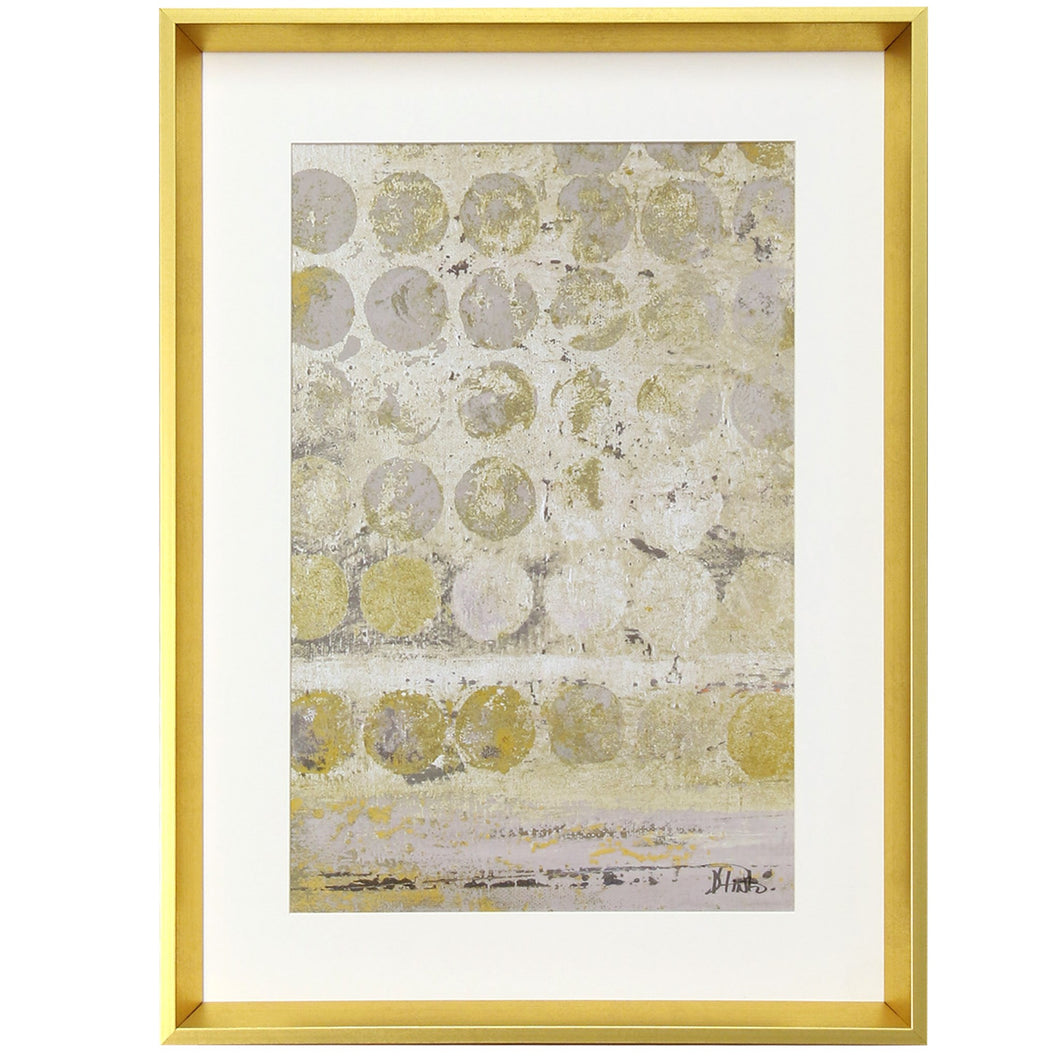 GOLD ABSTRACT PRINT II - GOLDEN FRAME