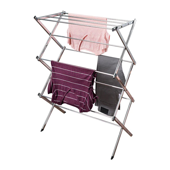 Commercial Accordion Drying Rack - Chrome