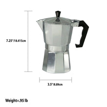 Load image into Gallery viewer, Demitasse Stovetop Espresso Maker 6 Cup

